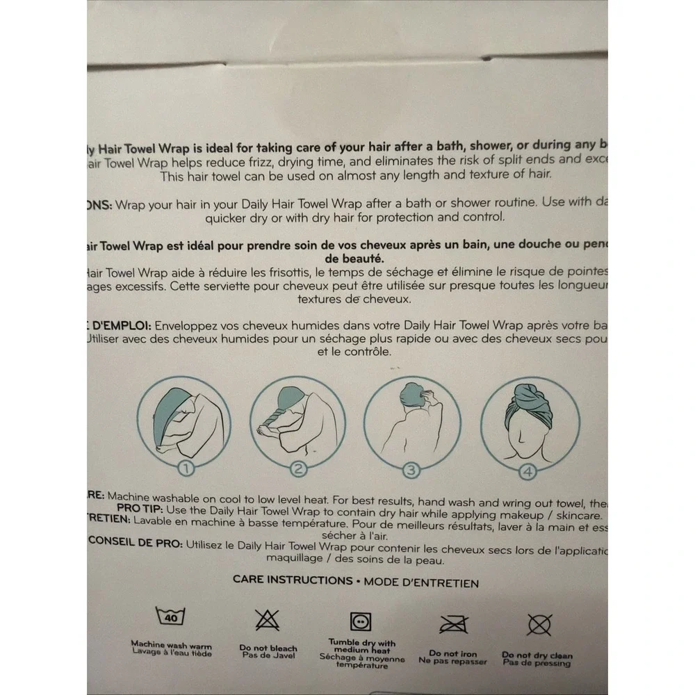 Daily Concepts Vegan‎ Hair Wrap Towel Quick Drying, One Size, Aqua Color